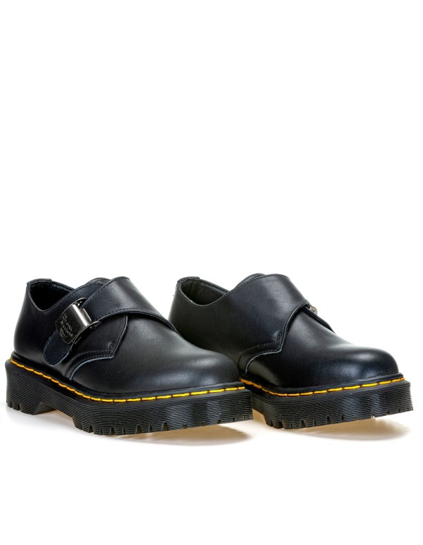 БОТИНКИ DR MARTENS 1461 Buckle Pull Up OXFORD BLACK