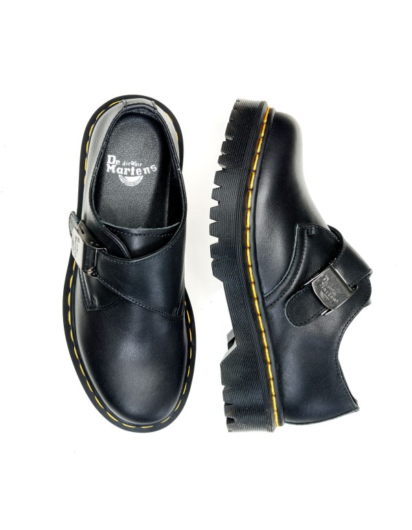 БОТИНКИ DR MARTENS 1461 Buckle Pull Up OXFORD BLACK