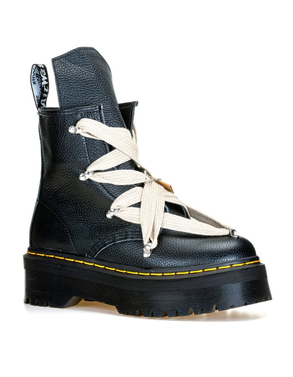 DR MARTENS 1460 RICK OWENS LEATHER PLATFORM BOOTS