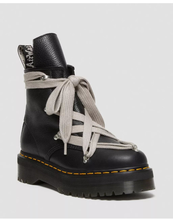 DR MARTENS 1460 RICK OWENS LEATHER PLATFORM BOOTS