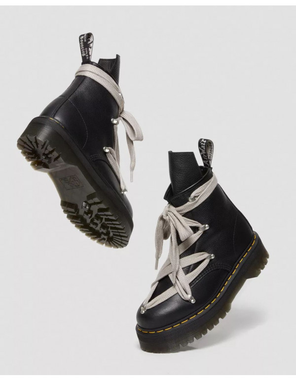 DR MARTENS 1460 RICK OWENS LEATHER PLATFORM BOOTS