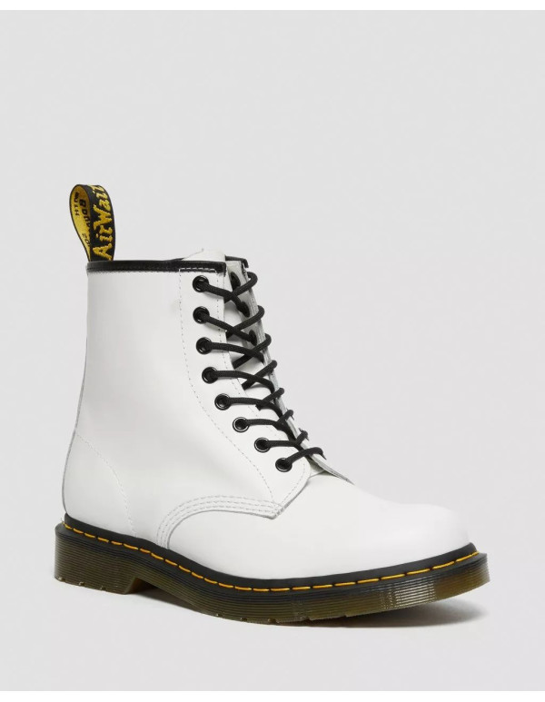 DR MARTENS 1460 SMOOTH LEATHER LACE UP BOOTS WHITE
