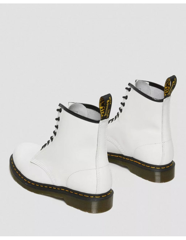 DR MARTENS 1460 SMOOTH LEATHER LACE UP BOOTS WHITE