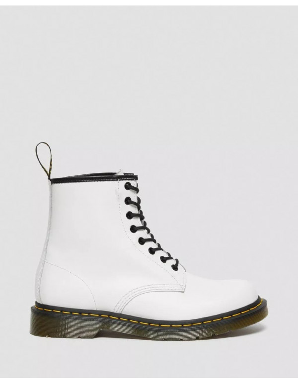 DR MARTENS 1460 SMOOTH LEATHER LACE UP BOOTS WHITE