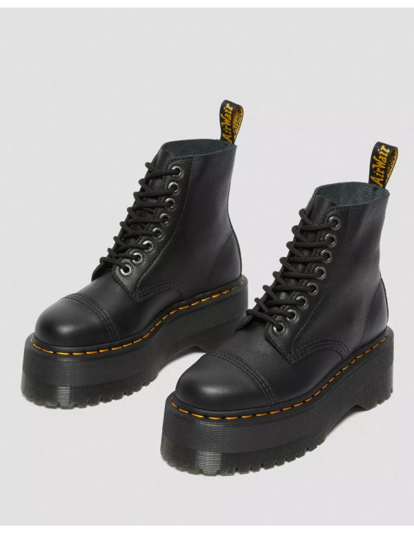 DR MARTENS SINCLAIR MAX PISA LEATHER PLATFORM BOOTS