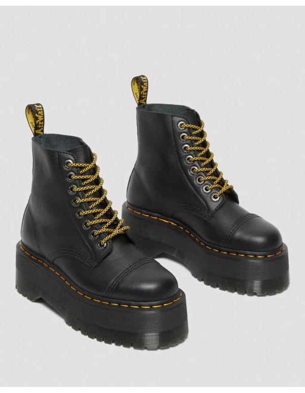 DR MARTENS SINCLAIR MAX PISA LEATHER PLATFORM BOOTS